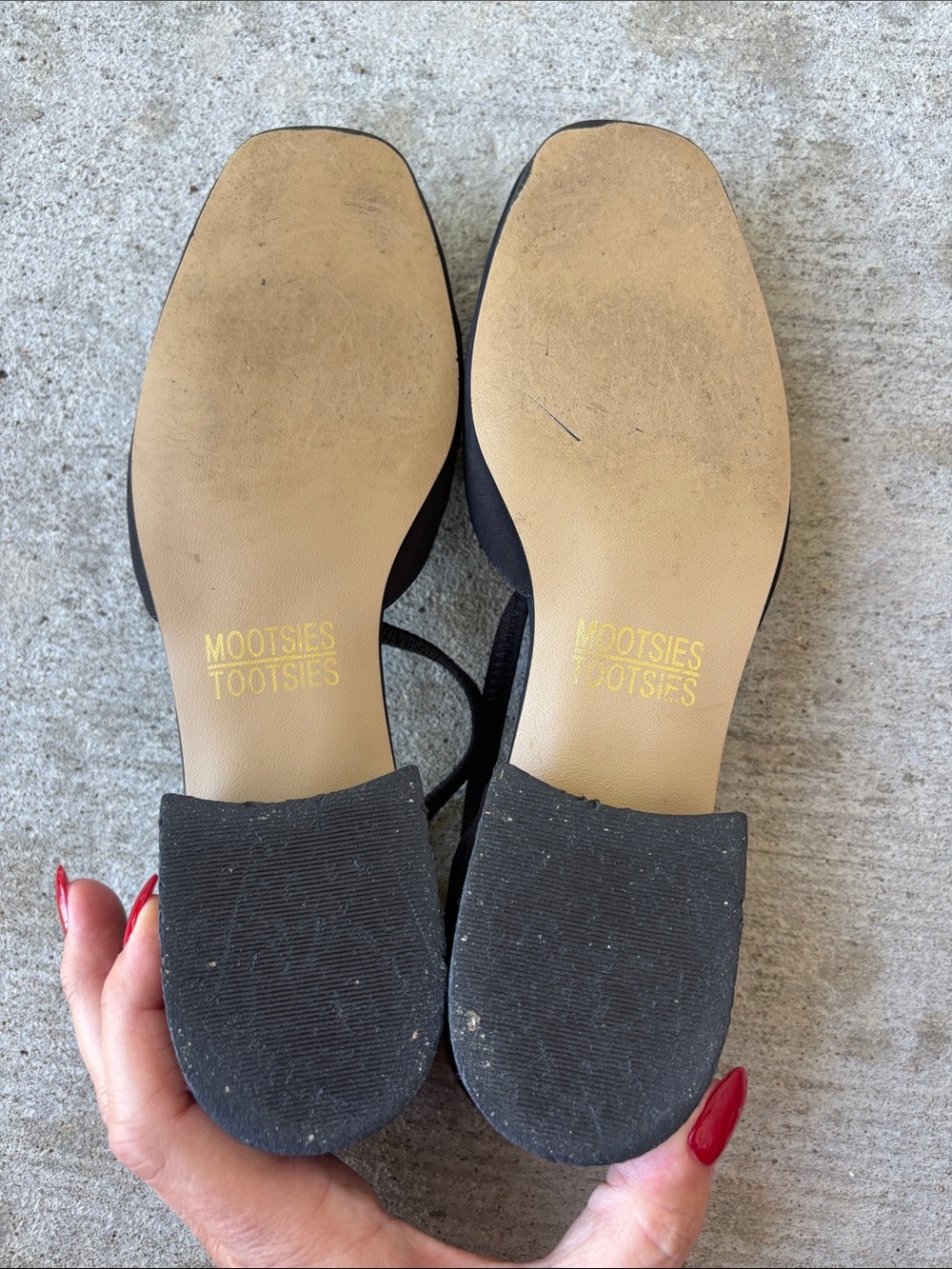 Mootsies Tootsies Vintage Black Slingback Low Block Heel Pumps - Picture 9 of 11